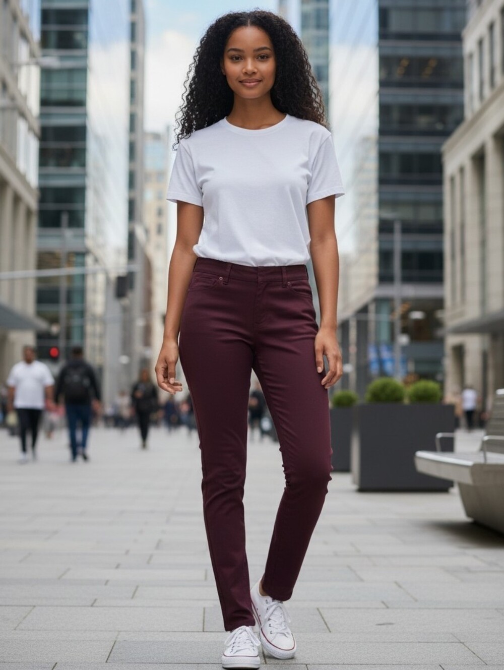 Cynthia Rowley Burgundy High-Rise Pants